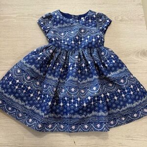 Gymboree Navy and White Formal Kids Dress